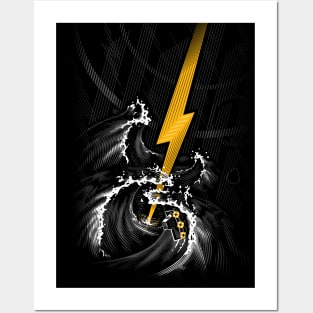 Electric Guitar Storm Posters and Art